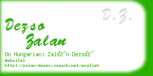 dezso zalan business card